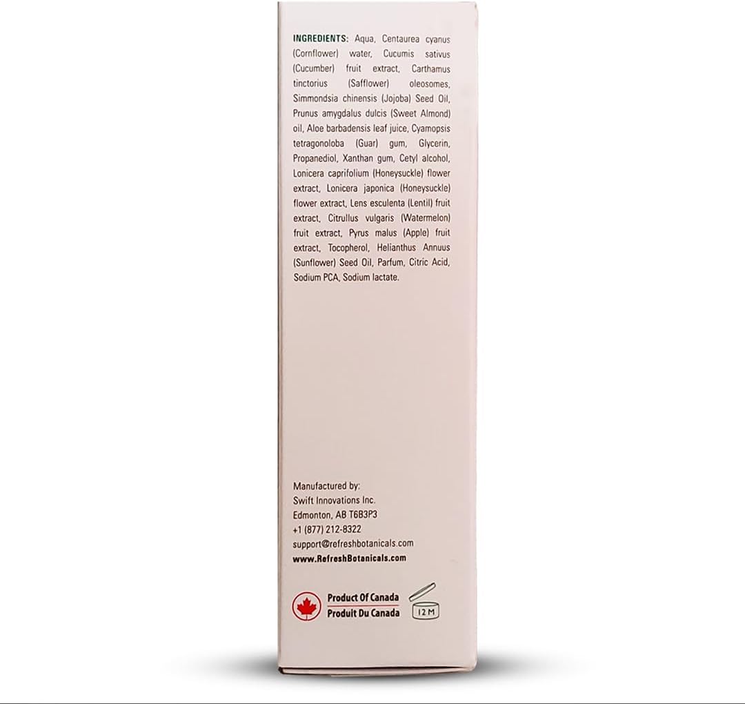 Refresh Botanicals Oil Balancing Facial Moisturizer | With Aloe & Cucumber | For Oily Skin | ECOCERT COSMOS Organic | Paraben & Chemicals free