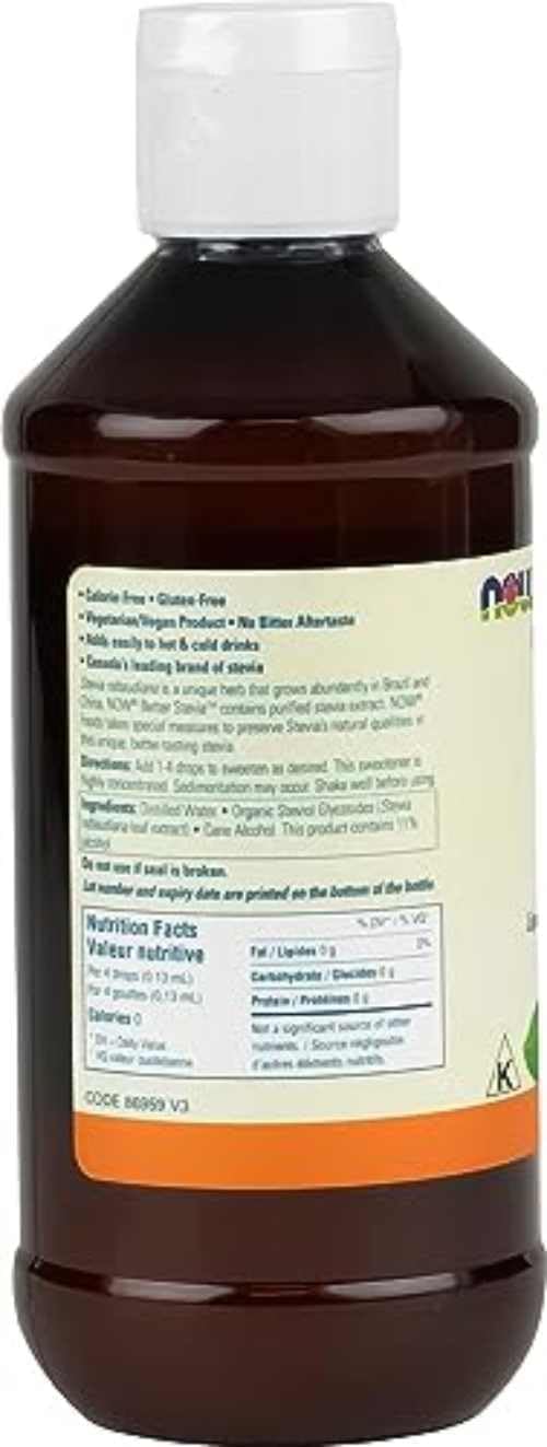 NOW Foods BetterStevia 原装零卡路里液体甜味剂，生酮友好，适合糖尿病患者，不含赤藓糖醇，237 毫升