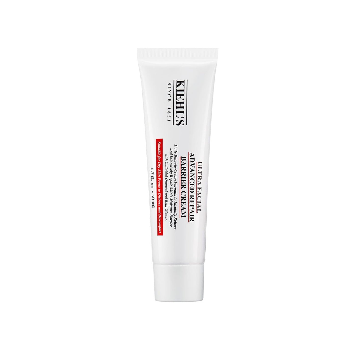 Kiehl's Ultra Facial Advanced Repair Barrier Cream, Intensive Treatment Relieves Dry + Sensitive Skin, Rapidly Reduces Redness and Soothes, Fast-Absorbing Breathable Formula, Paraben-Free