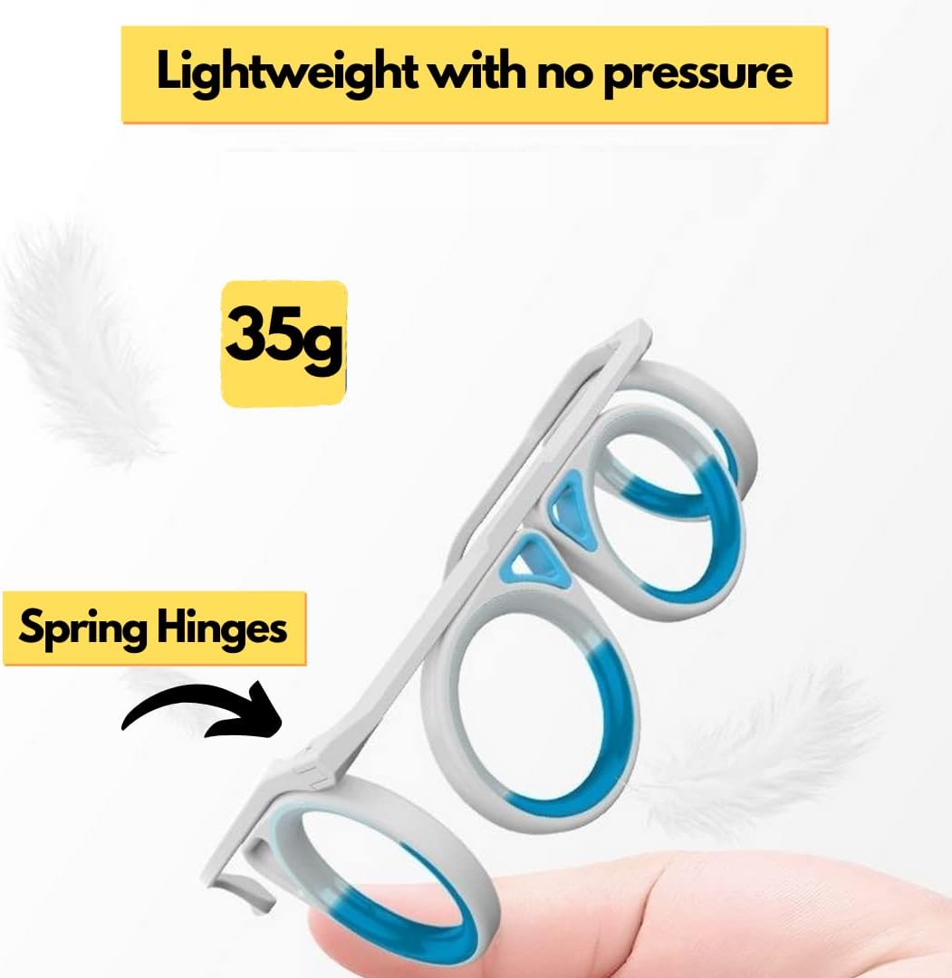 Pothos Anti Motion Sickness Glasses - Carsickness, Seasickness, Airsickness, Vertigo - Lightweight Portable Anti Nausea Treatment-Works for Travel, Gaming, Plane, Boat or car Rides, Kids and Adults
