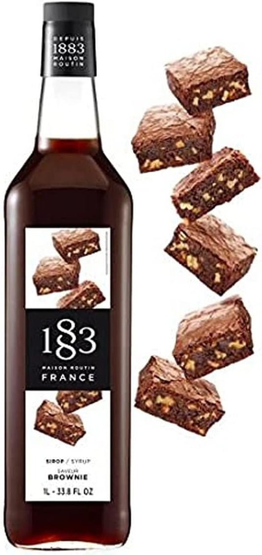 Maison Routin 1883 Brownie Flavour Syrup, 1L Glass bottle