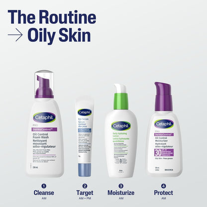 Cetaphil PRO DermaControl Oil Control Moisturizer SPF 30 With Zinc Complex, For Oily and Sensitive Skin - Broad Spectrum Protection With Matte Finish - Dermatologist Recommended, 120ml