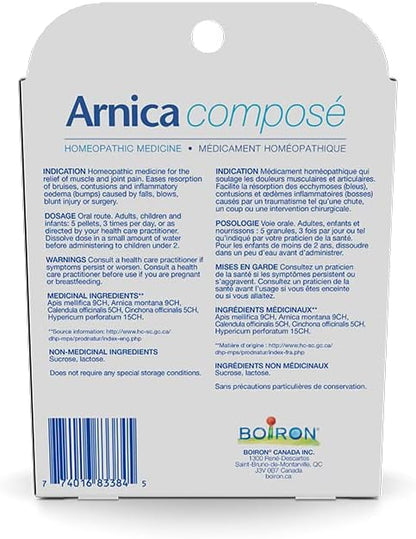 Arnica Composé 管装，4 克，顺势疗法药物，用于缓解肌肉和关节疼痛、受伤肿胀、瘀伤和擦伤，来自天然来源的植物，包括山金车