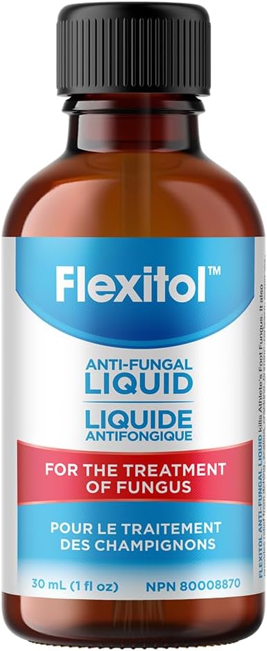 Flexitol 抗真菌液体 - OTC 十一烯酸治疗指甲真菌，有效治疗脚趾甲和手指甲真菌感染（30 毫升）
