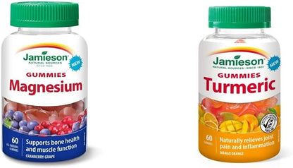 Jamieson 鎂軟糖 - 蔓越莓葡萄口味（60 粒）+ 薑黃軟糖（60 粒）