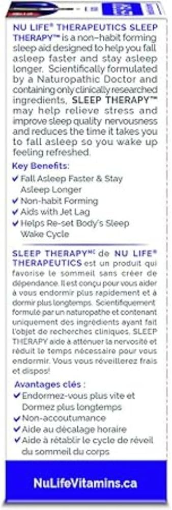 Nulife Therapeutics 出品 Nulife Vitamins Nulife Therapeutics 出品 Nulife Vitamins 睡眠疗法 - 天然疗法 30 片