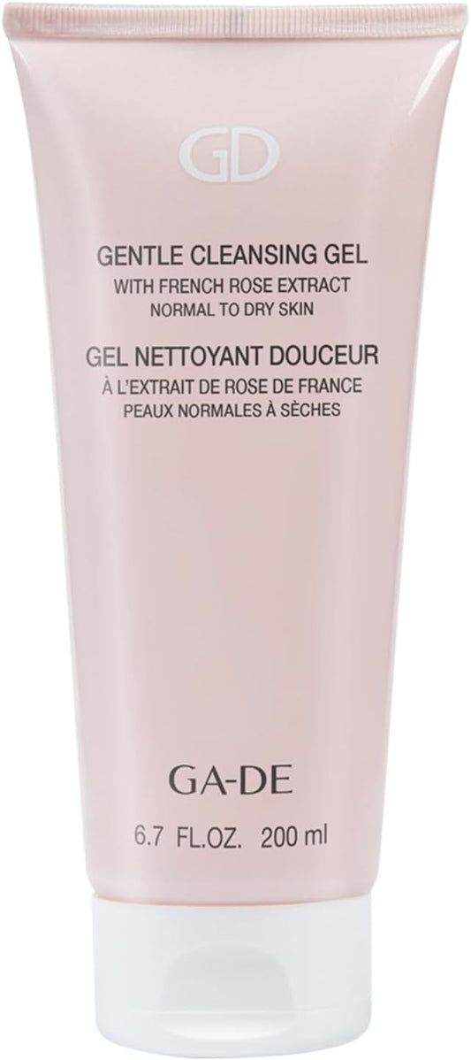 GA-DE Gentle Cleansing Gel - Normal to Dry Skin - Nourishing Fresh Cleansing Gel with French Rose, Purple Orchid, and Vitamin E - 6.7 oz