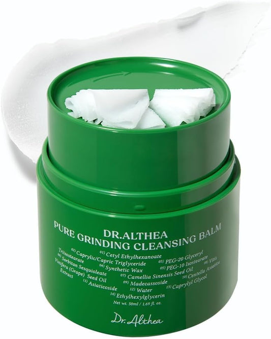 Pure Grinding Cleansing Balm | Hygenic One-Step Makeup Remover with Madecassoside | Non-Greasy Sorbet Texture | Gentle, Soothing for All Skin Types | Korean Vegan Skincare | 1.7 Fl Oz
