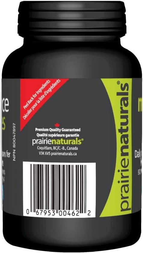 Prairie Naturals 多效男士活力配方。不含铁。富含多种维生素B群（甲钴胺B12、P5P B6、5MTHF）、MK7 维生素K2、矿物质复合物（含锌）、甜菜碱盐酸盐和菠萝蛋白酶（促进吸收）、有机小球藻……