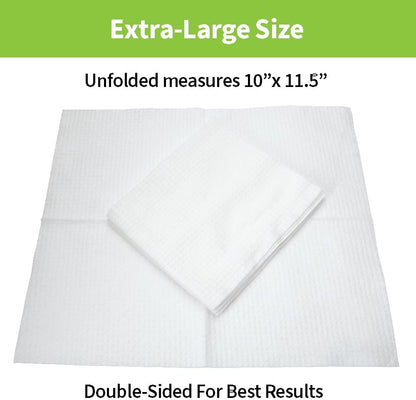 ForPro Premium Pure & Simple XL Facial Towels, Disposable Makeup Remover Dry Wipes, Ultra Soft Lint-Free Biodegradable Face Towels, 100% Vegan & Cruelty-Free, 50-Count