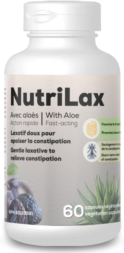 Nutrilax - 100% 天然泻药，缓解便秘，60 粒胶囊