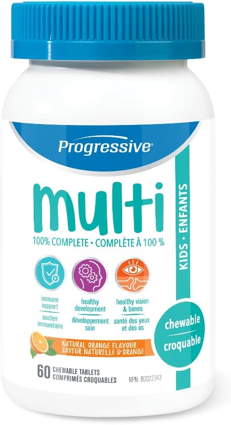 兒童複合維生素 - 橙味，60片咀嚼片 | 抗氧化來源，免疫支持