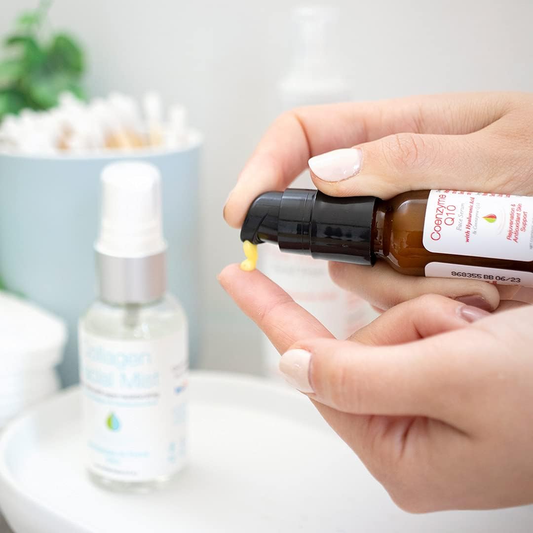 Hyalogic Episilk Coenzyme Q10 Serum w/Hyaluronic Acid for Collagen Support | Visible Firming Facial Serum for Dry Skin | Skin Rejuvenation - Antioxidant Serum (1 fl oz)