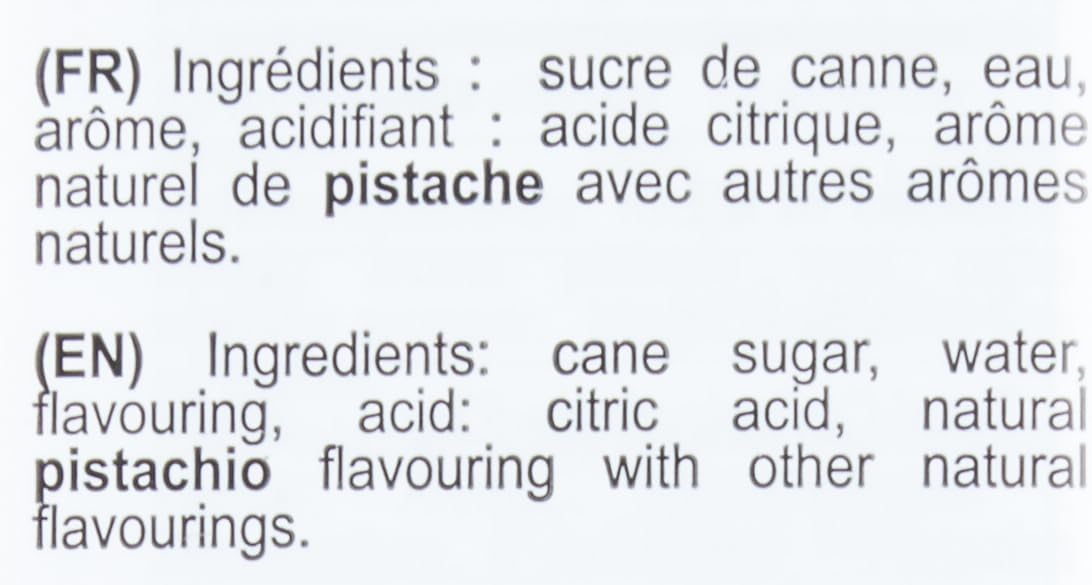Maison Routin 1883 开心果味糖浆，1升玻璃瓶装，2包