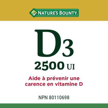 Nature's Bounty Co Q10 强效 200 毫克补充剂促进心脏健康，多色，60 粒软胶囊和维生素 D3 2500 IU，300 粒软胶囊，有助于预防维生素 D 缺乏症，超值装