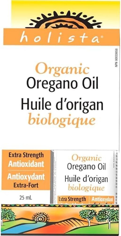 Holista Oregano Oil Liquid, 25 mL, Extra Strength and Organic, Antioxidant for the Maintenance of Good Health