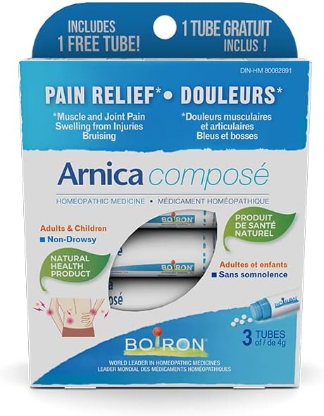 Arnica Composé 管装，4 克，顺势疗法药物，用于缓解肌肉和关节疼痛、受伤肿胀、瘀伤和擦伤，来自天然来源的植物，包括山金车