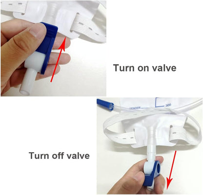 帶防反流室的尿液引流袋，750 毫升/25 盎司 25 英寸引流管，豪華織物腿袋（4 個裝）