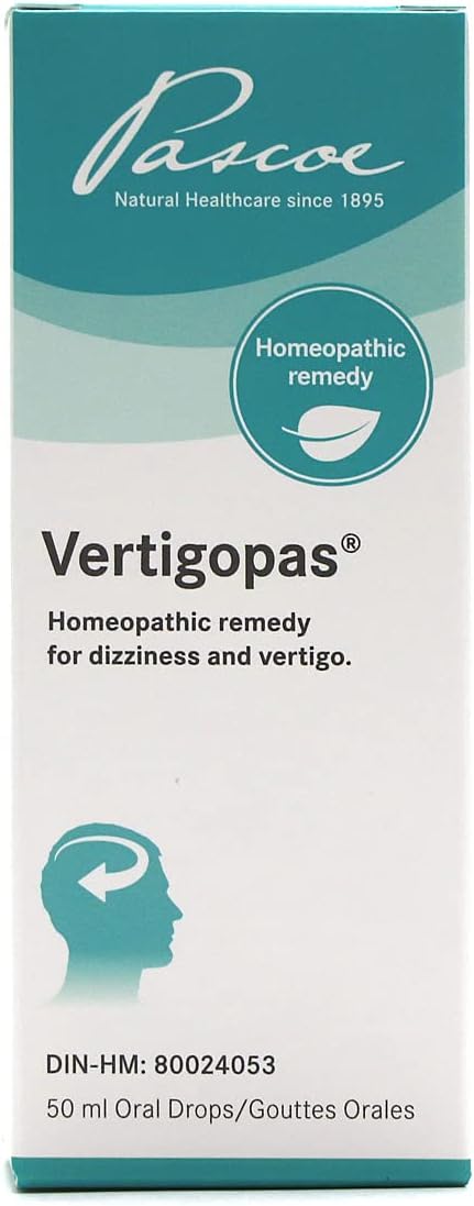 Pascoe – Vertigopas – 50毫升口服滴剂 – 缓解头晕和眩晕的顺势疗法 – 帮助缓解旅行/晕动病症状 – 水芹、Anamirta Cocculus、毒参、Ambra Grisea