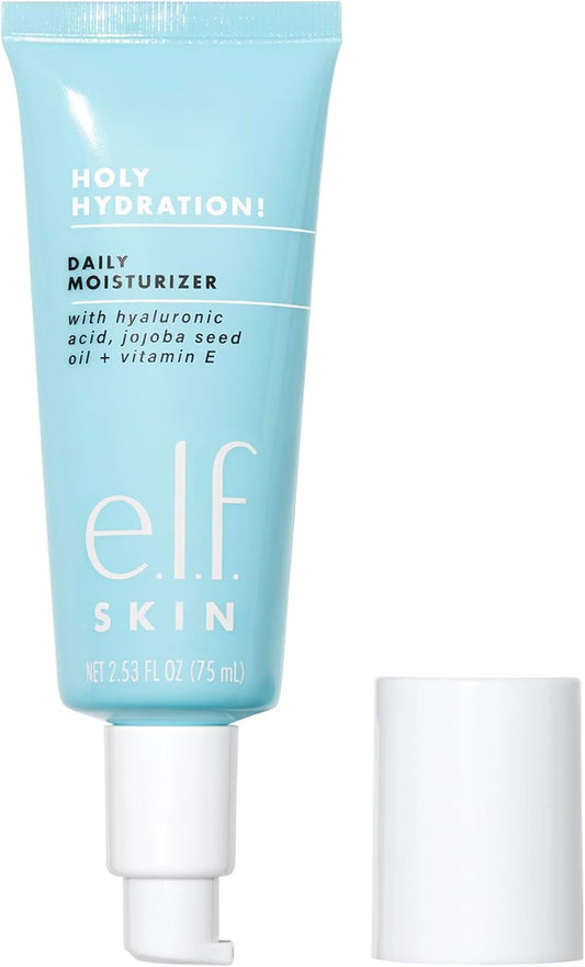 e.l.f. SKIN Holy Hydration! Daily Hydration Moisturizer, Infused with Aloe, Jojoba Oil & Shea Butter, 2.53 Fl Oz (75mL)