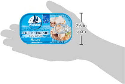 Petit Navire Plain Cod Liver, 120 Grams