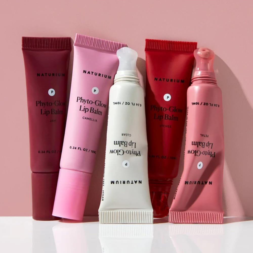 Naturium Phyto-Glow Lip Balm | With Shea Butter & Squalane, Sheer Colour | 0.34 FL OZ / 10 ml, Clear