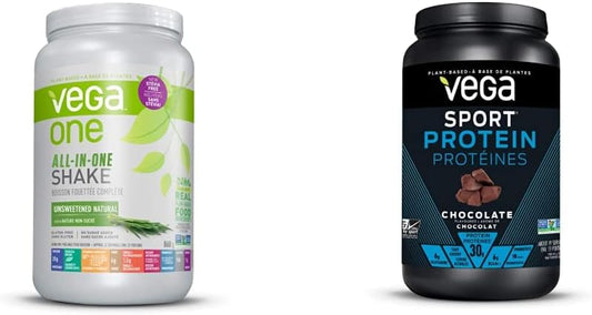 Vega 多合一素食蛋白粉 + Vega Sport Protein 素食蛋白粉（巧克力口味）