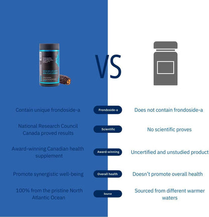 Nova Sea 大西洋野生海参补充剂胶囊，抗氧化健康能量补充剂，含岩藻糖基化硫酸软骨素、胶原蛋白糖苷、维生素、矿物质