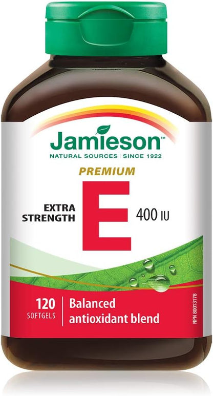 Vitamin E 400 IU Premium Complex with Mixed Tocopherols , 120 Count (Pack of 1)