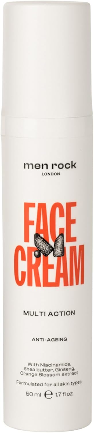 Men Rock Face Cream Multi Action Anti-Ageing - Mens Facial Moisturizer - Daily Face Moisturizer for Men - Skincare Products - Daily Lotion - 50 ml