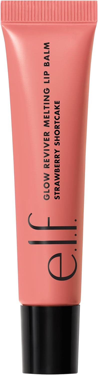 e.l.f. Glow Reviver Melting Lip Balm, Hydrating Tinted Lip Balm For A Glossy Finish & Soft, Supple Lips, Vegan & Cruelty-Free, Strawberry Shortcake