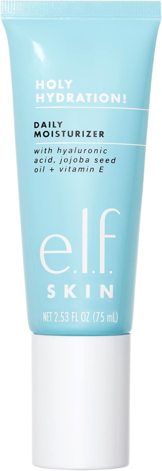 e.l.f. SKIN Holy Hydration! Daily Hydration Moisturizer, Infused with Aloe, Jojoba Oil & Shea Butter, 2.53 Fl Oz (75mL)