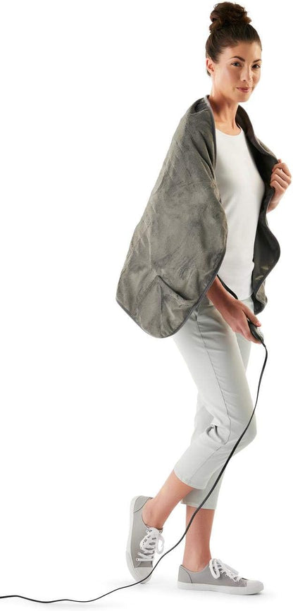 Sunbeam 加热披肩，灰色，大号