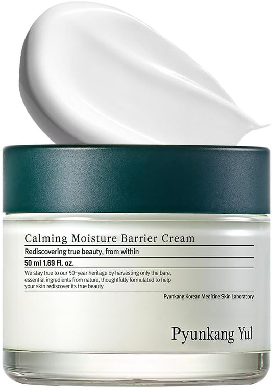 [PKY] Pyunkang Yul Calming Moisture Barrier Cream Instantly Soothes Sensitive Skin, Hyaluronic Acid & Ceramide for Hydration, Vegan, Korean Skincare (1.69 Fl. Oz, 50ml)