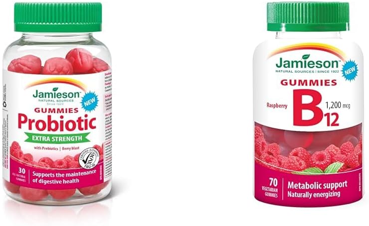 Jamieson 强效益生菌软糖 30 粒软糖和 B12 软糖 全新 70 粒软糖