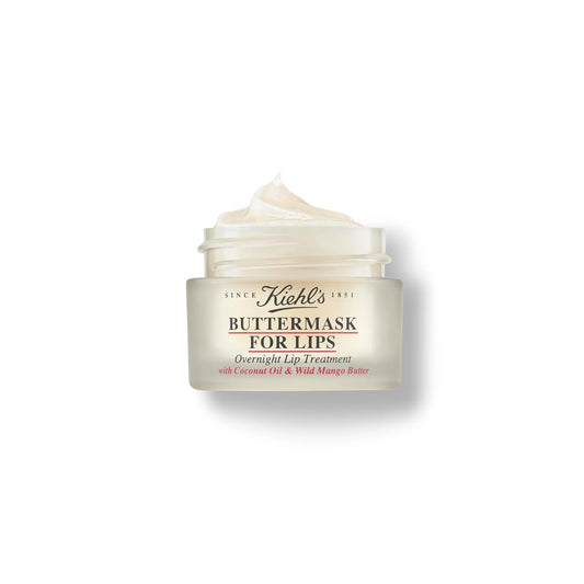 Kiehl's Buttermask For Lips，保濕隔夜唇膜，滋養和修復乾燥的嘴唇，強效保濕，含椰子油和野生芒果脂，不含防腐劑，無香料