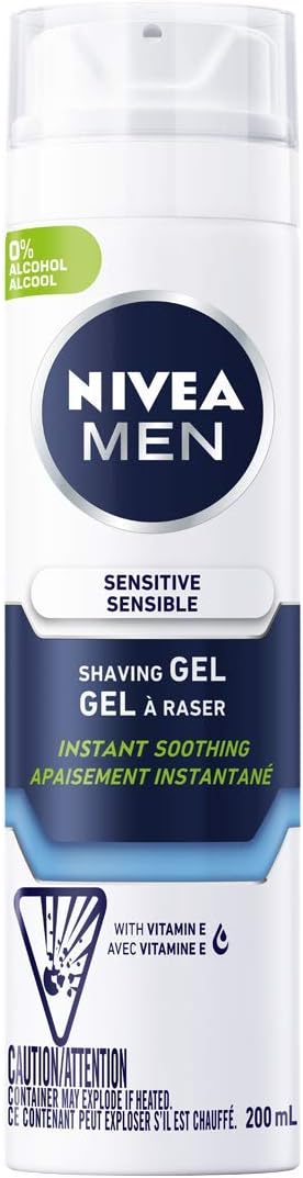 NIVEA MEN Protect & Care Face Moisturizer, 75ml & NIVEA Men Sensitive Skin Shaving Gel (200mL), Shaving Gel for Sensitive Skin, Allows for a Close Razor Shave and Leaves an Instant Soothing Sensation
