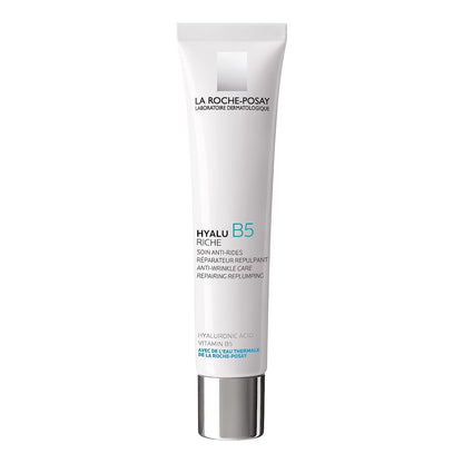 La Roche-Posay Hyalu B5 Riche Cream, Anti-Wrinkle Care, Repairing Replumping with Hyaluronic Acid and Vitamin B5 | Suitable for Sensitive Skin | 40 ml