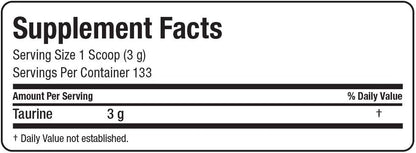 ALLMAX Nutrition 100% 医药级最大强度 + 吸收牛磺酸，400g