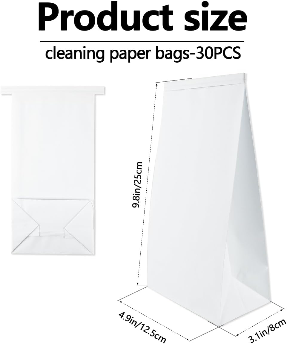 UPIQNG 30Pcs Barf Bags Disposable Vomit Bags Car Puke Bags Throw Up Sick Bags for Travel Motion Sickness Morning Sickness,White