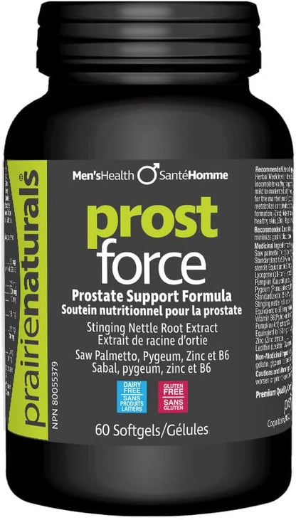 Prairie Naturals Prost Force - Saw Palmetto Liposterolic Extract - Relieve the urologic symptoms (e.g. weak urine flow, incomplete voiding, frequent urination). Benign prostatic hyperplasia BPH. Lycopene provides a sourc…