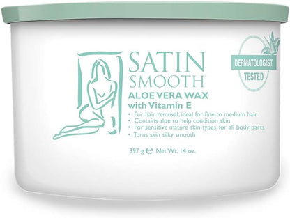 緞面光滑蘆薈花盆蠟，14 盎司