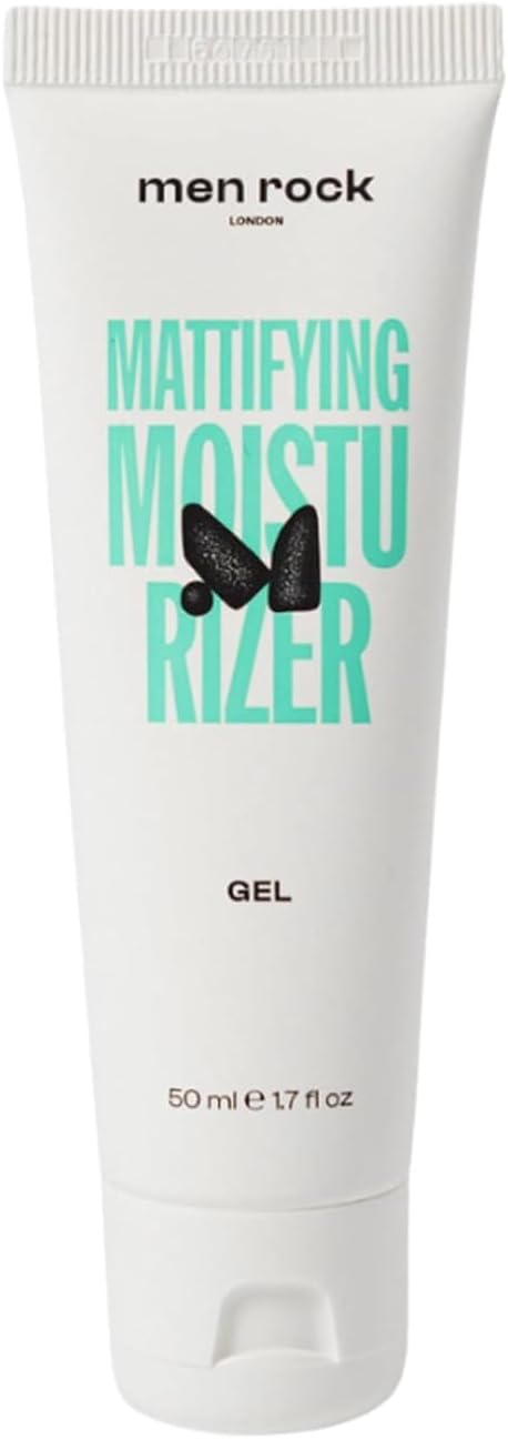 Men Rock Mattifying Moisturizer Gel - Mens Face Moisturizer - Moisturizing Face Lotion for Men - Skincare Products - Daily Facial Lotion - 50 ml
