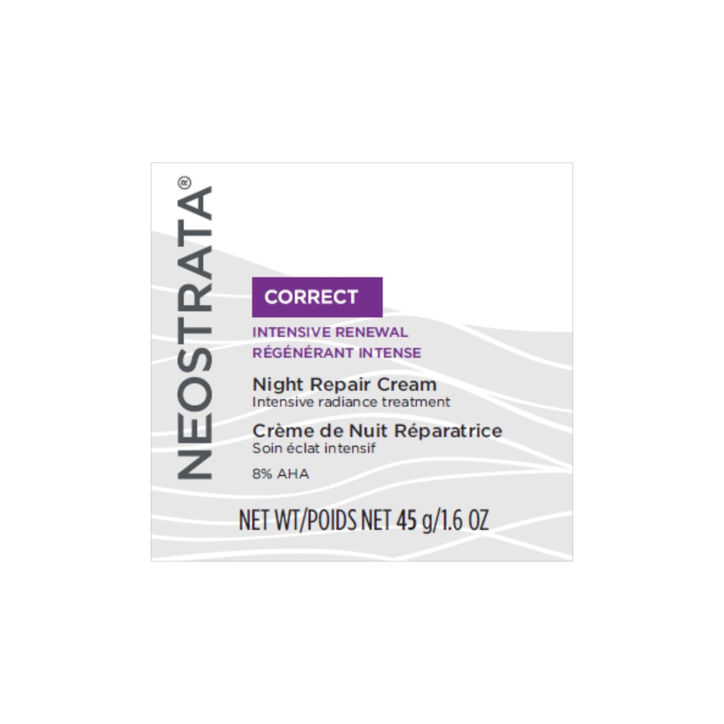 NEOSTRATA Night Repair Cream, 8% AHA for Exfoliation, Brightening, Radiance, 45g