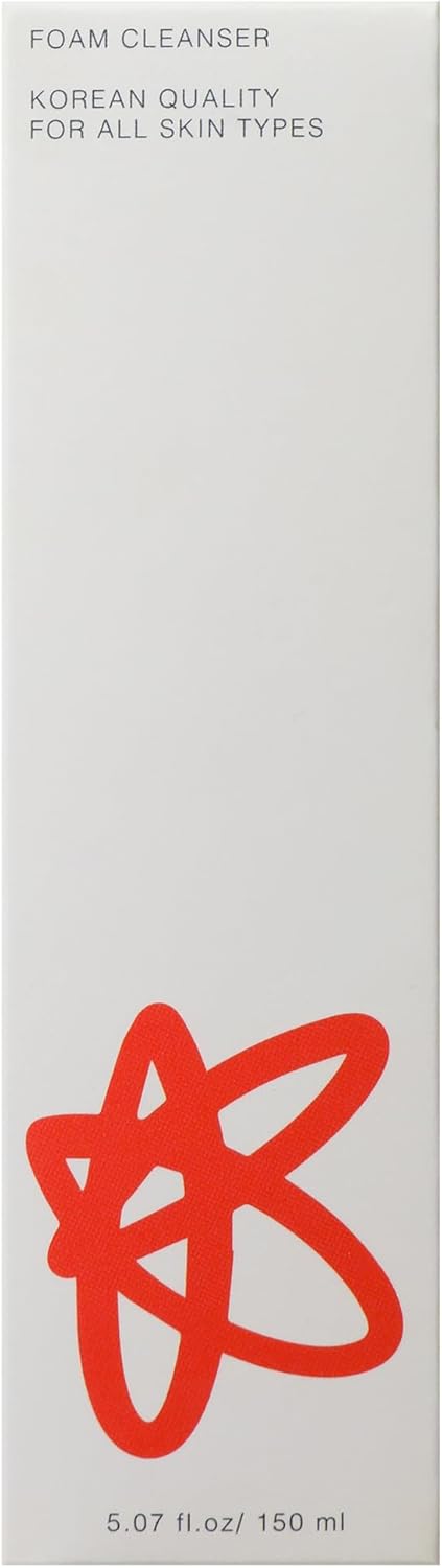 KNSPO Foam Cleanser - Gentle Facial Cleanser for All Skin Types - Non-Drying Face Cleanser - Face Wash with AHA BHA LHA - 150 ml
