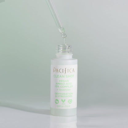 Clean Shot Vegan Amino Acid 10 Percent Complex by Pacifica for Unisex - 0.80 oz Serum