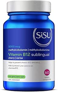 SISU B12 5000 微克甲鈷胺，舌下含服，櫻桃味 60 片