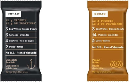 RXBAR 蛋白棒 巧克力海盐+花生酱 24x52克（24包）