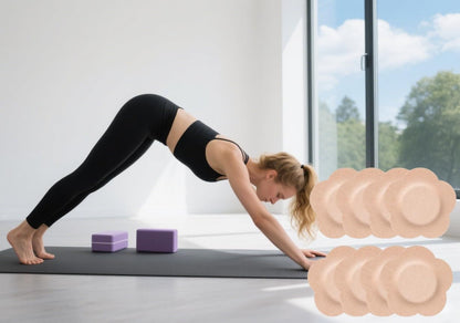 Castor Oil Pack Wrap, 50 Pcs Self-Adhesive Castor Patches for Belly Button (Oil Not Included, Skin Color)