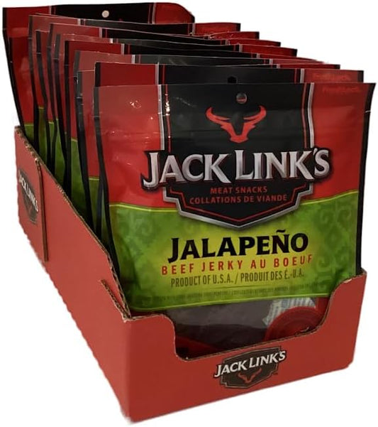 Jack links Jack Link's Beef Jerky 12x80g High In Protein, Low Fat, (Jalapeño)